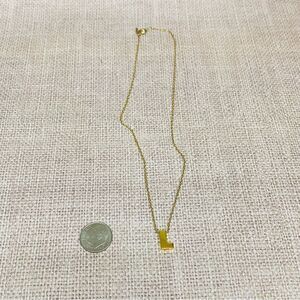 Trifari Vintage Gold Initial L Necklace